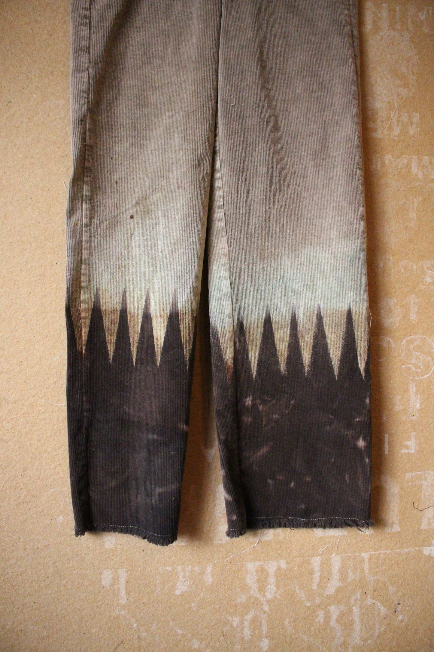 Small - Mountains -Cordorouy Pants - Upcycled