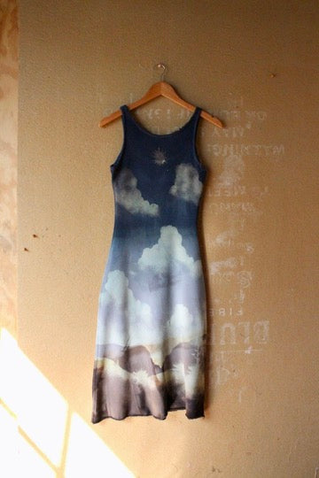 Small- New Day Delight Tank Dress- 100% Organic French terry Cotton - Deadstock Fabric - Regenera-zhinh