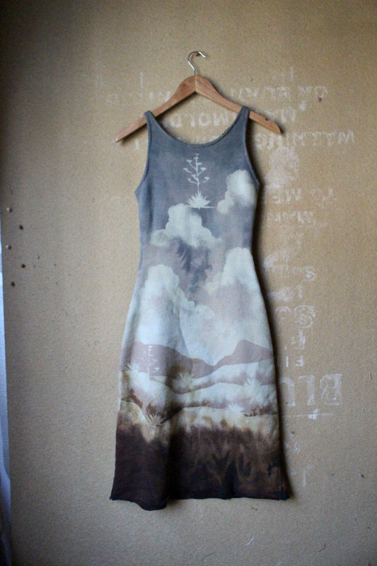 Fits Small/Medium -High Desert soothe -Tank Dress - super soft 100%cotton french terry - dead stock fabric