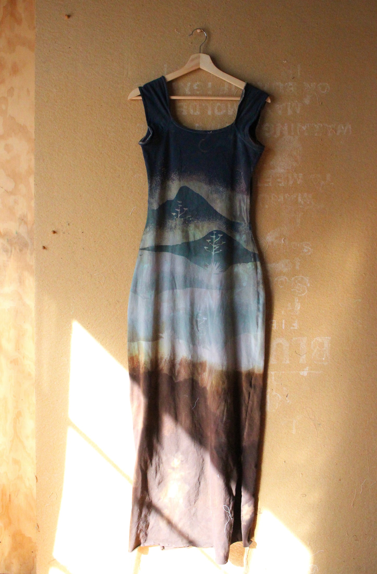 Small/Medium - Midnight on the Mountain- Maxi Basket Dress