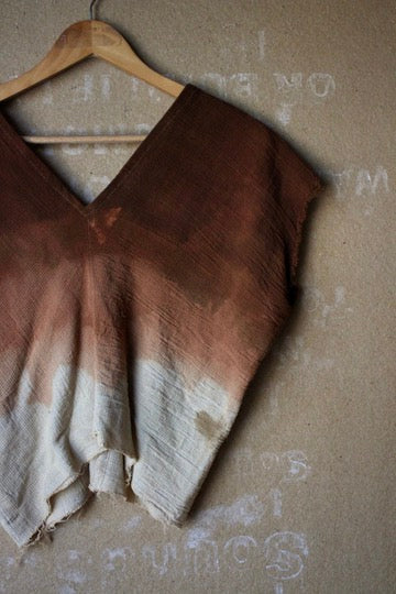 Solar Henka Top 1 - 100% Open weave novelty Cotton - (deadstock fabric) - slightly marked down for back dye mark