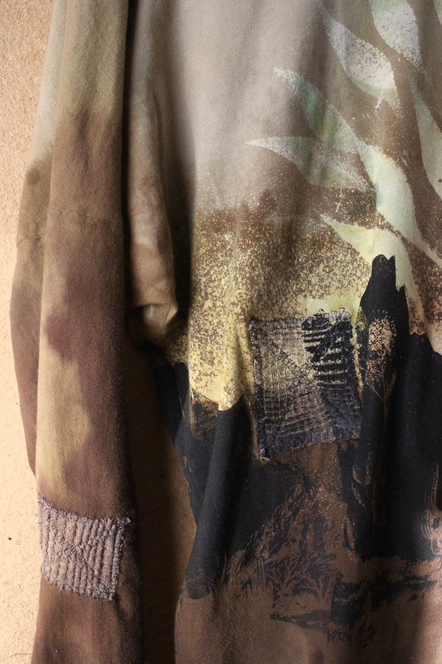 Small/Medium - -OOAK Grand Risings on the Canyon -Oversized Hood Hoodie Long sleeve Shirt - Soft- 100% Cotton - Deadstock fabric - Regenera-zhinh