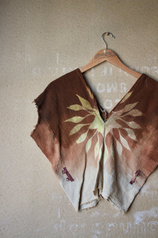 Reserved for Breana -MTO- Solar Henka - 100% Open woven Cotton - Deadstock Fabric - Tie Back Cinch Option