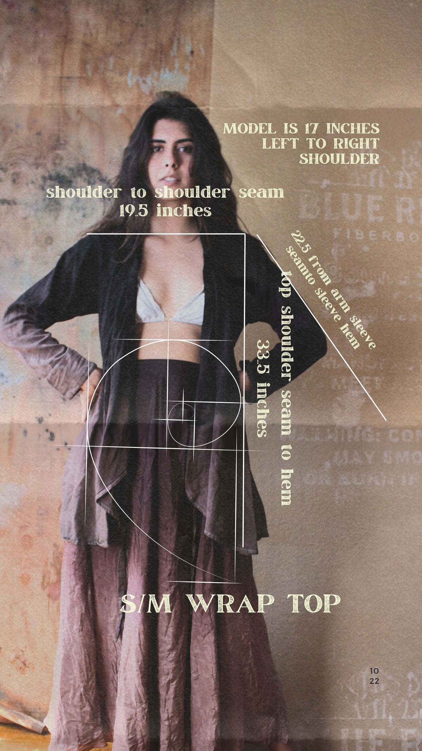 Pre-Order- BLUE CLOUDY SKIES Wrap Top/Cover Up S/M-M/L-- Made to order- Choose your Plant Medicine Fabric