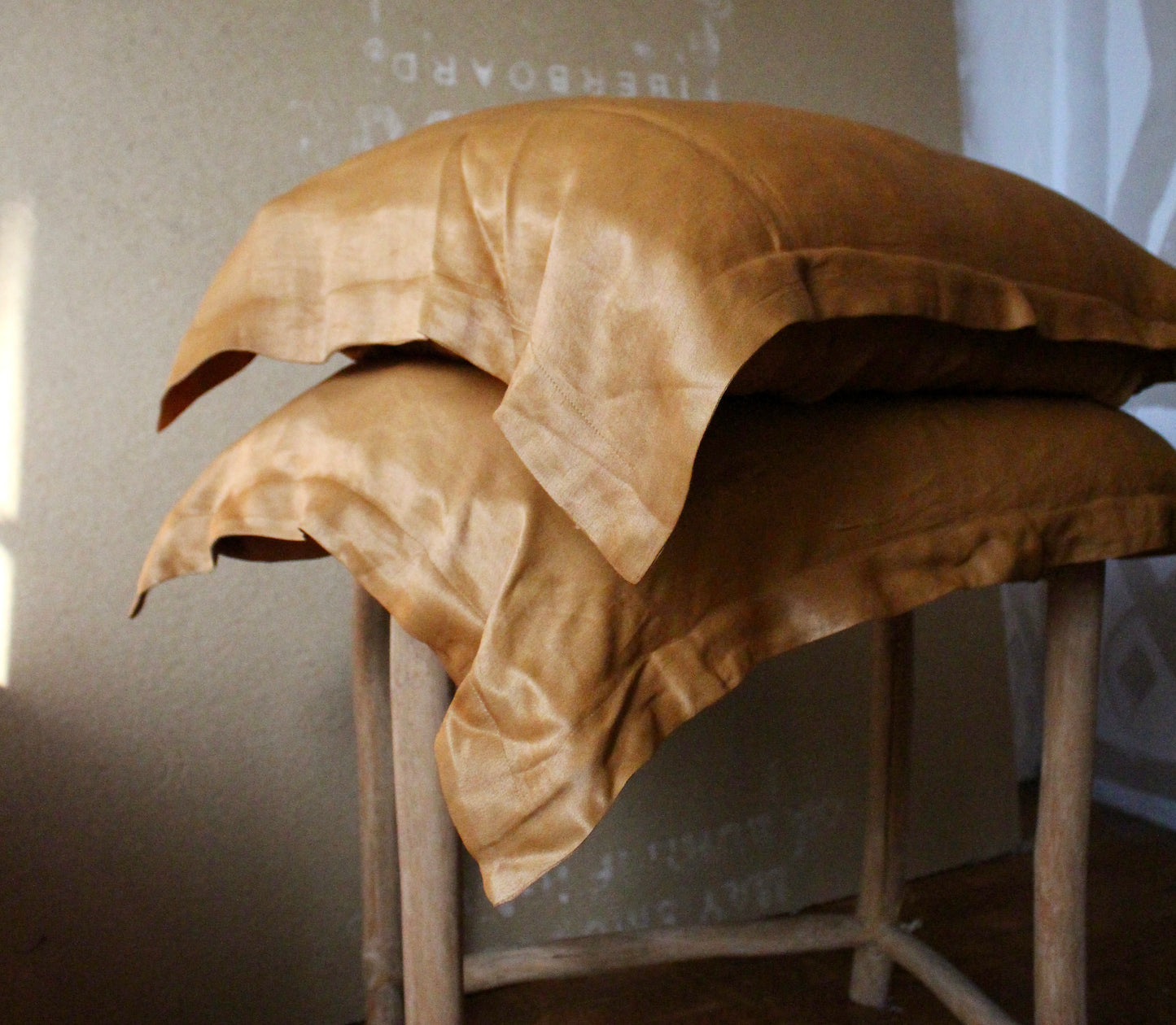 New! Orange Peel Fabric- Pillow Case Set of 2 Cases - Organic - US Standard Size