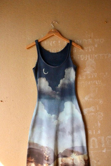 Small- New Day Delight Tank Dress- 100% Organic French terry Cotton - Deadstock Fabric - Regenera-zhinh