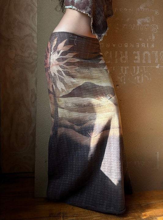 S/M- Dunes Maxi Skirt- Low rider - Will come with side pull back to adjust to your waist or hips