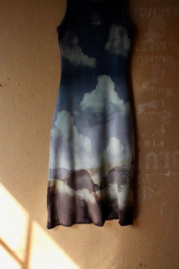 Small- New Day Delight Tank Dress- 100% Organic French terry Cotton - Deadstock Fabric - Regenera-zhinh