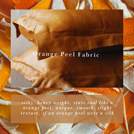 New! Orange Peel Fabric- Pillow Case Set of 2 Cases - Organic - US Standard Size
