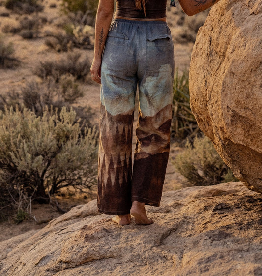 Small/Medium- Fits Size 2-4 - Pants - Upcycled Linen pants - Regenerazhing