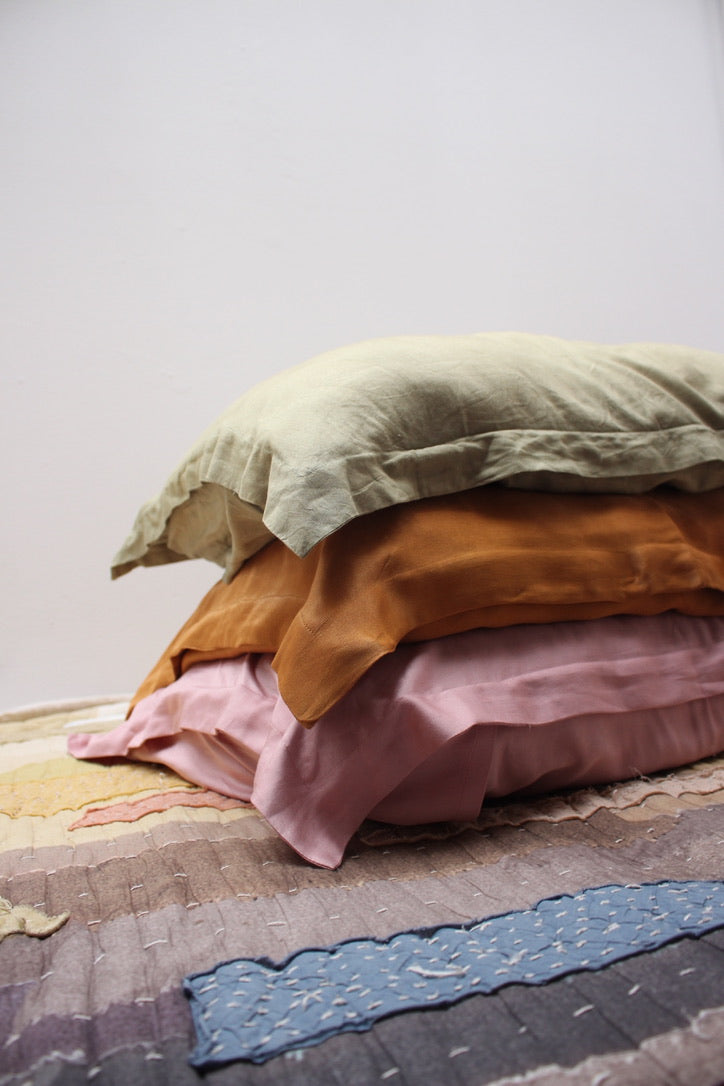 New! Orange Peel Fabric- Pillow Case Set of 2 Cases - Organic - US Standard Size