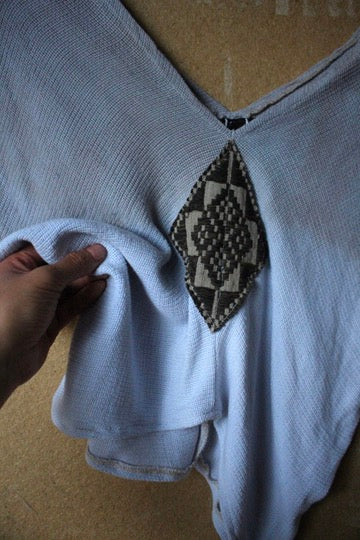 Iced lavender Henka Top - Fits XS/S Integration- 100%Cotton - Deadstock fabric- Regenera-zhinh