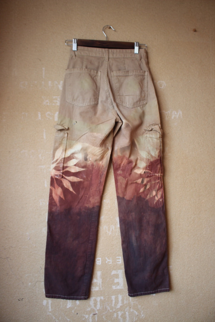 New! XS - Size 0 - Lunadala Cotton Cargo Pants- Upcycled - Marked down Sale( see back)