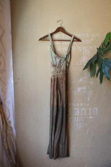 Medium- OXIDATE Slit Dress 4- Made from Bamboo/Cotton/Spandex - Short length (dress for 5.5ft and shorter ) Hand painted - hand dyed & heat set