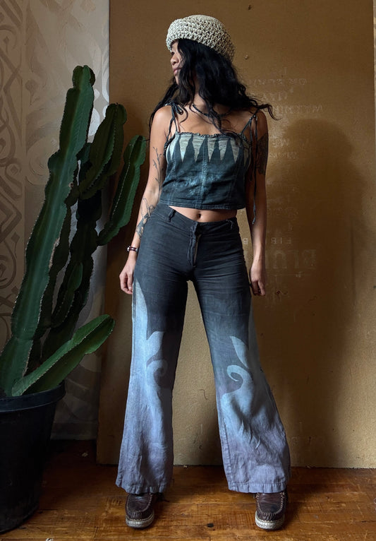 XS/ Small - Shapes of my Soul - Desert Blues- 100% Linen