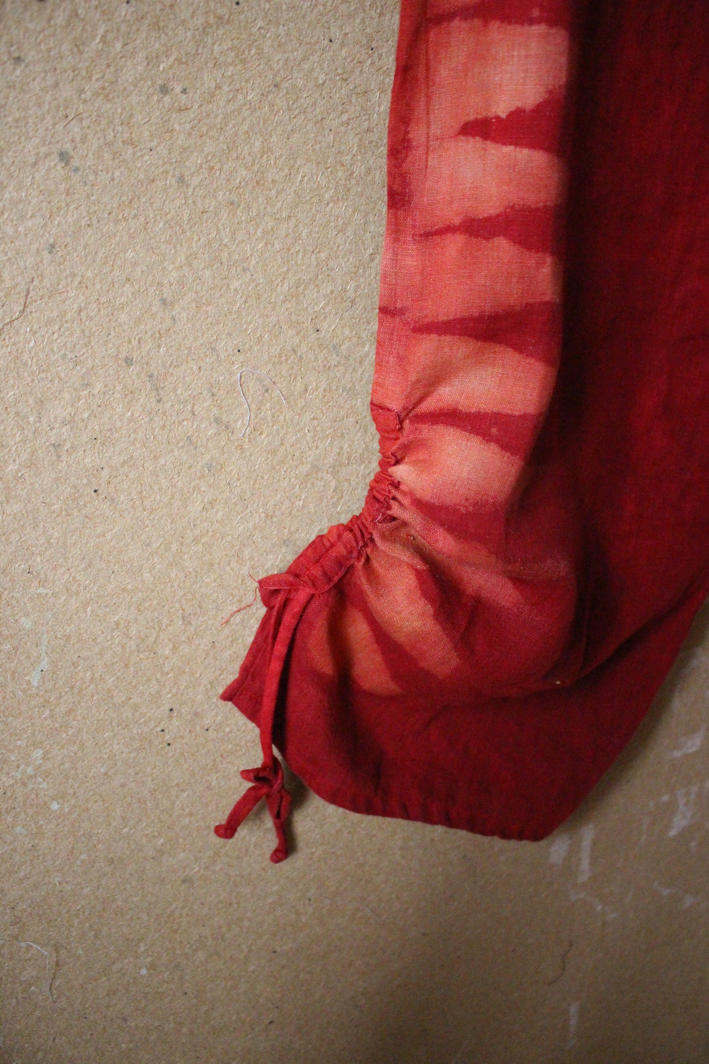 M/L - Red Mountains Pants -FLAX brand -100% Linen - Upcycled - Drawstring cinch hem adjusters