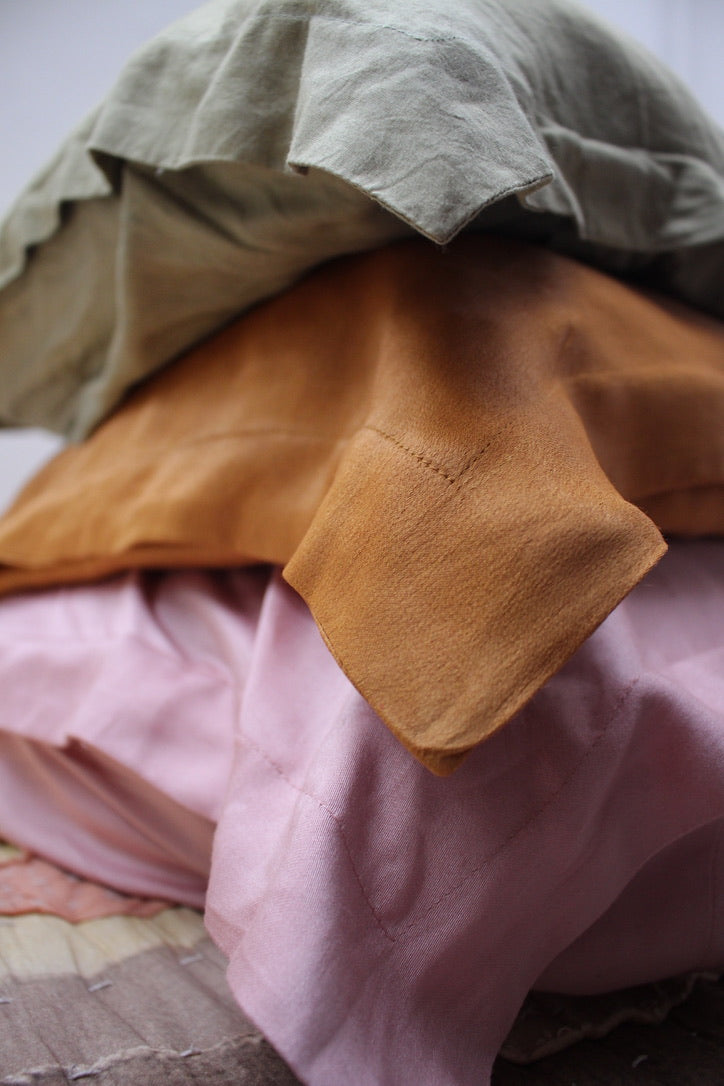 New! Orange Peel Fabric- Pillow Case Set of 2 Cases - Organic - US Standard Size