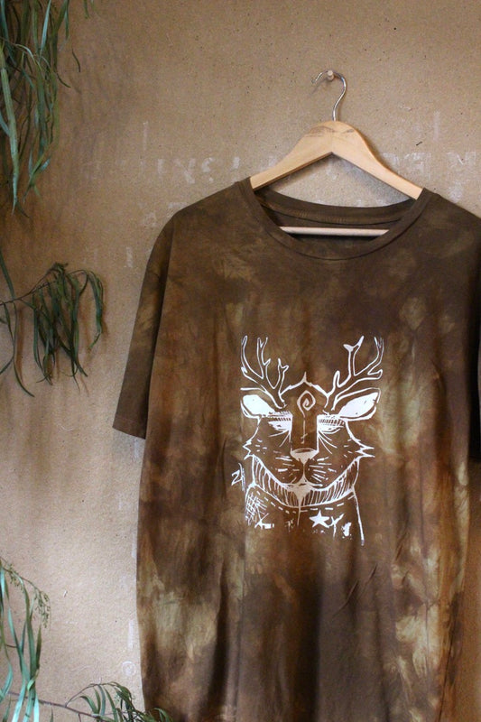 XL ROGER T-SHIRT - Unisex T-shirt - OOAK Dye hand dye - Screen Printed - 100% Cotton