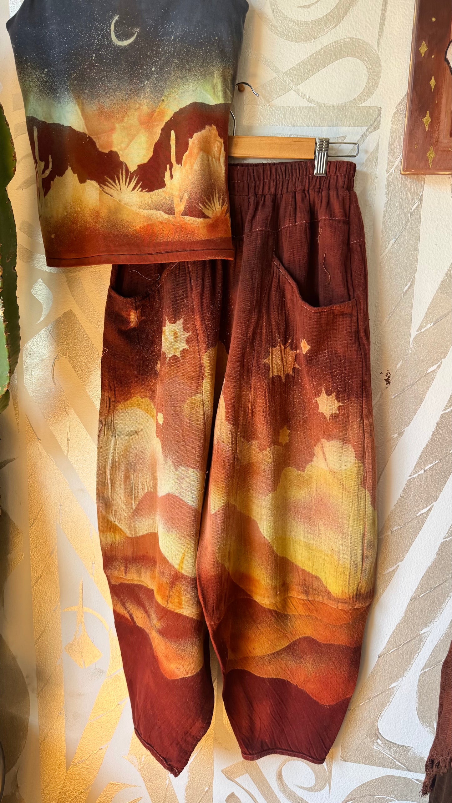 New! 4 Pre Order Slots - Golden Hour - Parachute Pants - 4-8 WEEKS CUSTOM SLOT-Solar Power Terracotta- 100% Organic Hand loomed Kala Cotton - Limited Series
