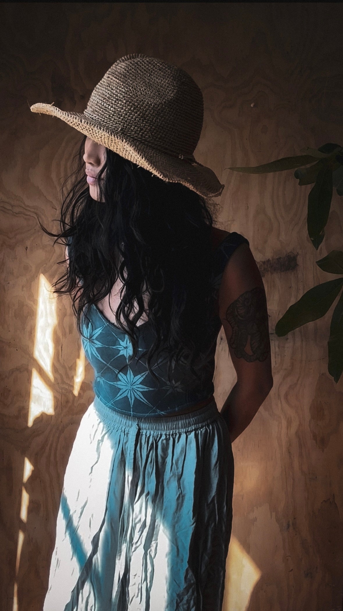 Moroccan Tiles Corset Top- Small - Cotton french terry dead stock fabric