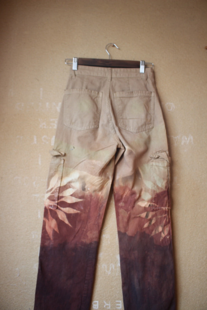 New! XS - Size 0 - Lunadala Cotton Cargo Pants- Upcycled - Marked down Sale( see back)