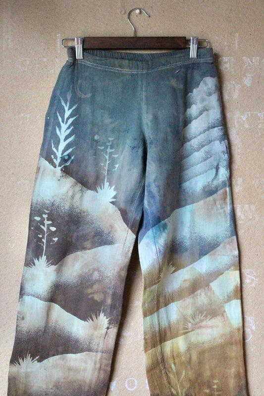 New! Small Size 4 - Agave Fields - Double lined Cotton Gauze Pants- Ready to Ship