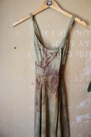 Small - OXIDATE Slit Dress 2- Made from Bamboo/Cotton/Spandex - Short length (dress for 5.5ft and shorter ) Hand painted - hand dyed & heat set (Copy)