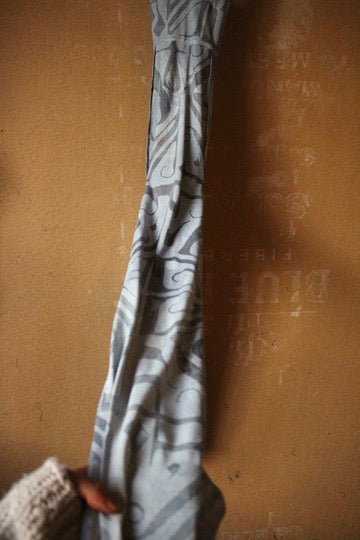 XS - Clay Blue Slit Dress - Darkoski Collaboration - Limited Series- Whispering HeartDeadstock Fabric