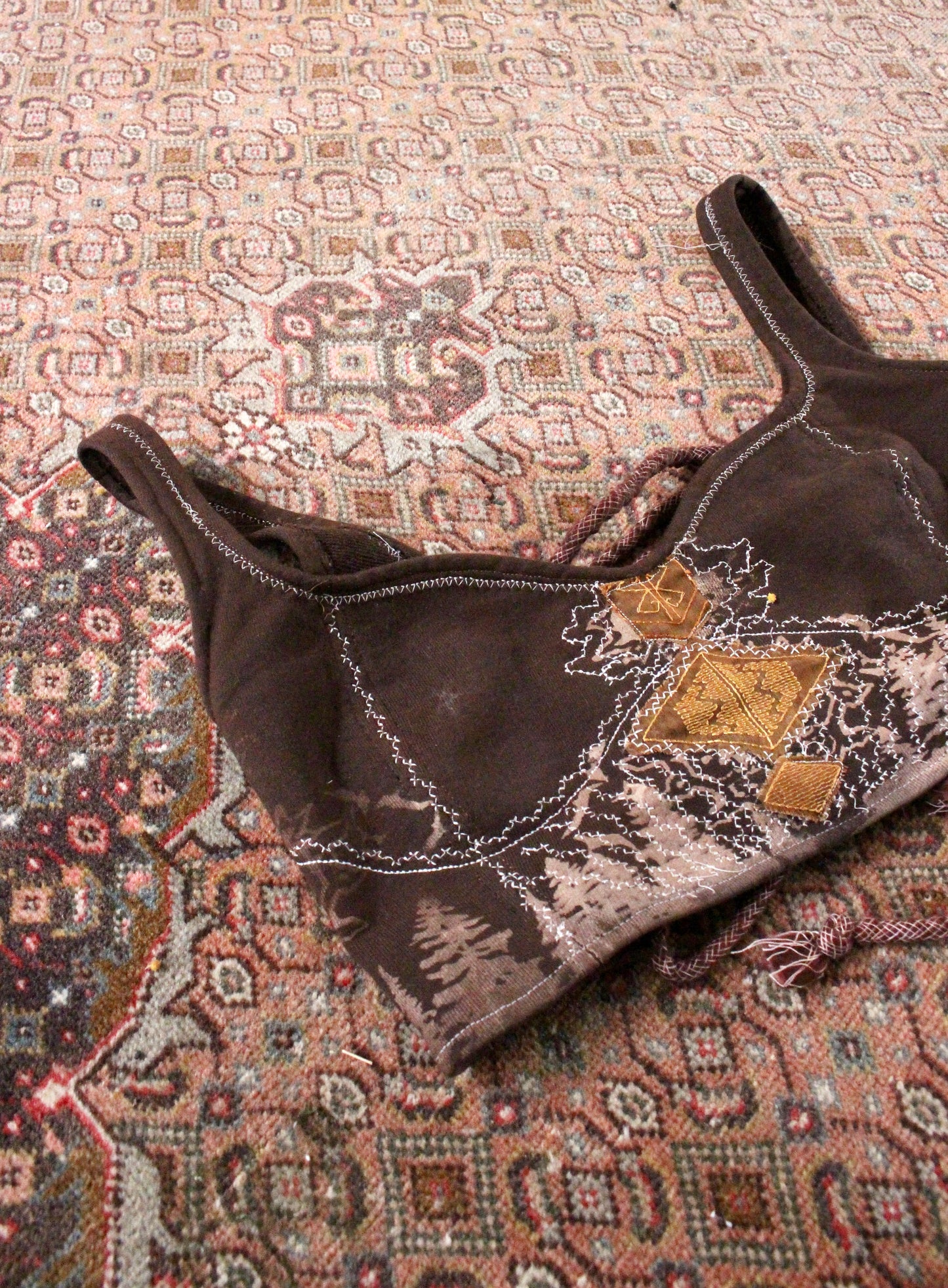 MTO - The Rug Spell Corset Top -XS-XL - Place in notes your size :) Read caption- Dark Umber brown or Emerald/Olive green