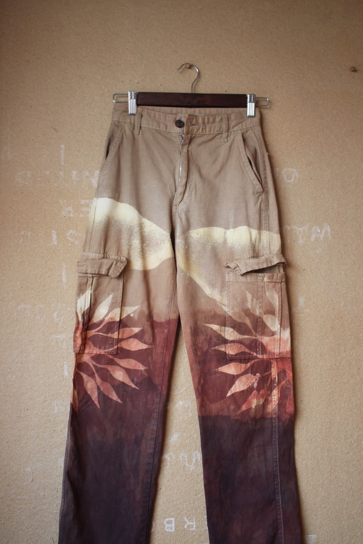 New! XS - Size 0 - Lunadala Cotton Cargo Pants- Upcycled - Marked down Sale( see back)