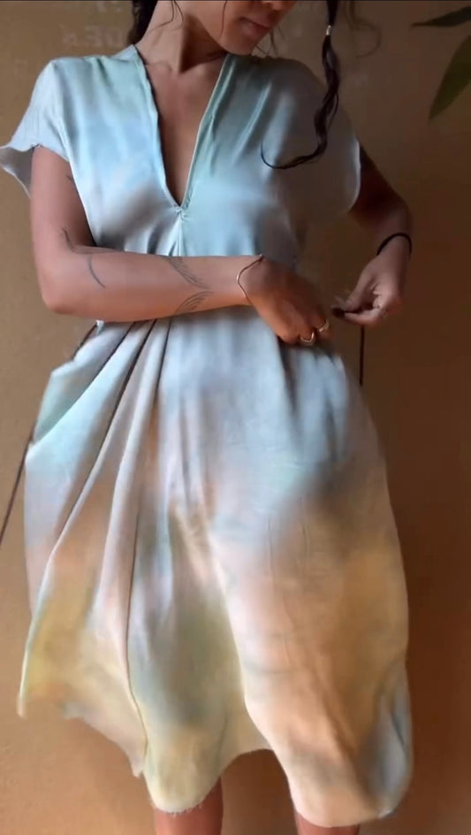 6 Ready to ship- one size Whipped Mint Elixir Henka Dress - Limited edition design(dead stock fabric) - One Size (fits S/M/L) - Transformable (Copy)