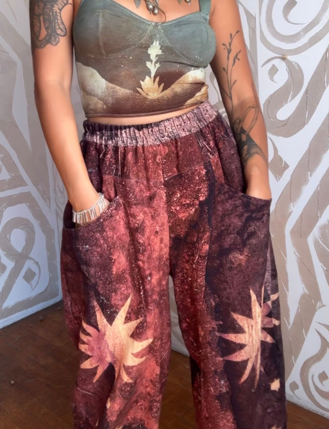 S/m GOA earth Starburst Kala cotton parachute pants for Cheyenne