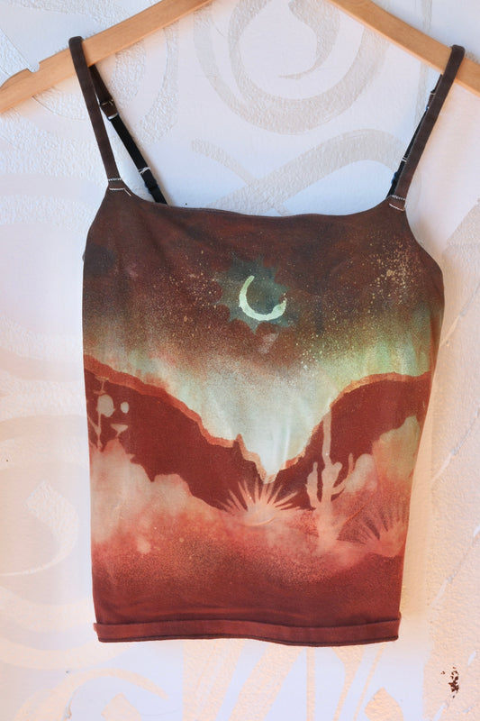Small - Moon glow Canyon Night - Cami Tank Top - 91% organic cotton and 9% elastane