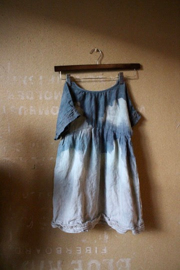 SIZE 5 - Childrens Dress - Blue Cloudy Skies