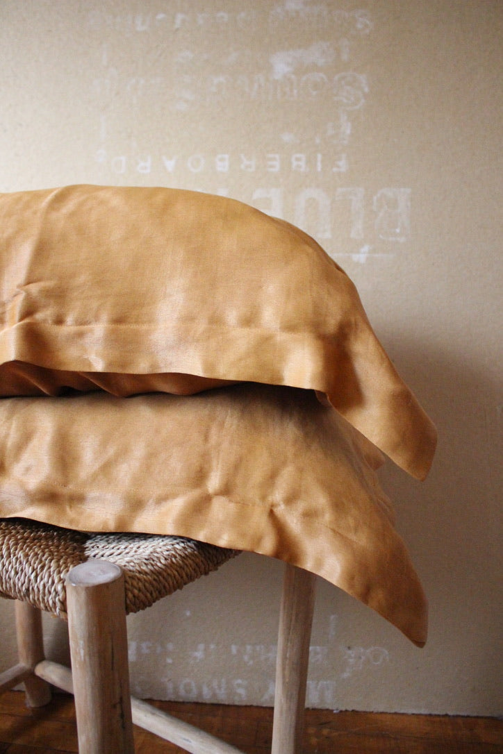New! Orange Peel Fabric- Pillow Case Set of 2 Cases - Organic - US Standard Size