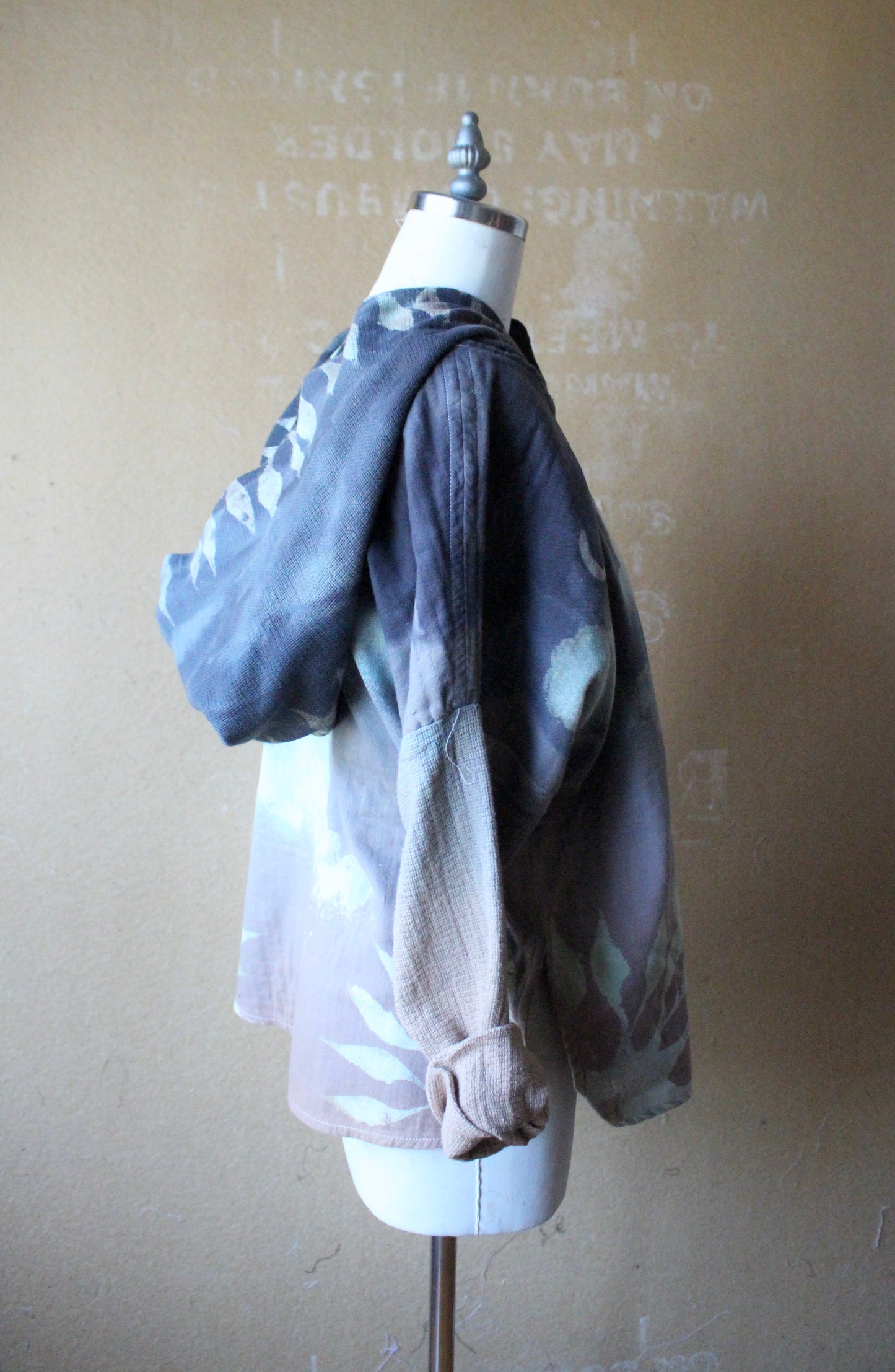 Small - Cloudy Daze Hoodie - Oversized SLouchy Longsleeve Sweatshirt- GIANT Hood- OOAK - Limited edition - 100%Cotton Triple layered heavyweight Gauze - 100%Cotton Open weave Cotton-