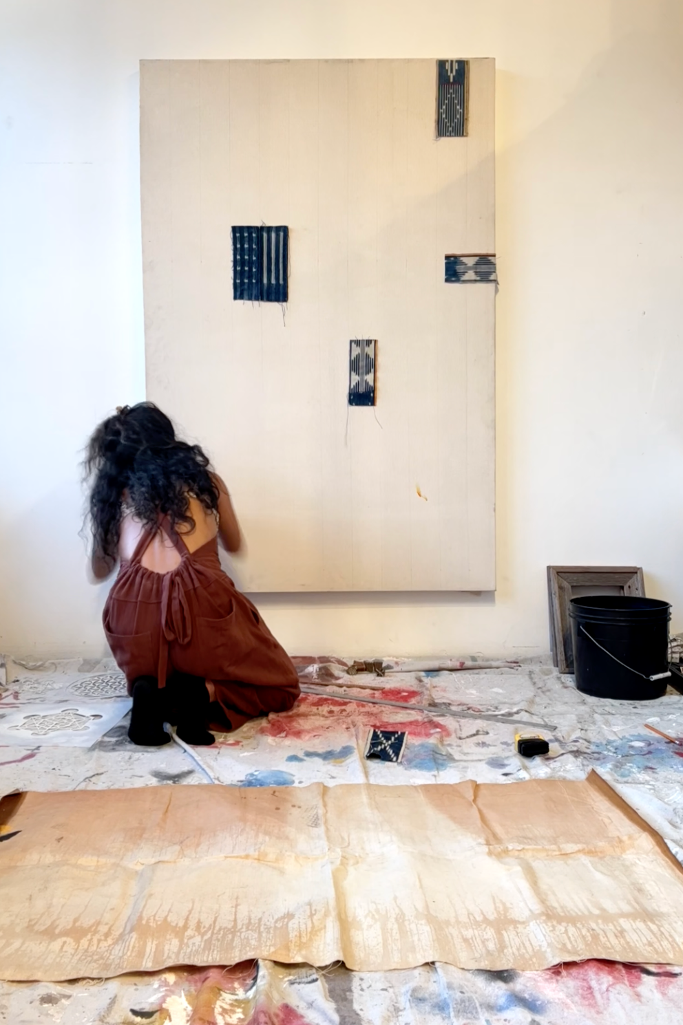 Closing Soon New MTO- The Marsupial Jumpsuit - 100% organic Kala Cotton - 3 colorways - Made to Order- shipped by September 20-30th Plant dyed black, terracotta or undyed