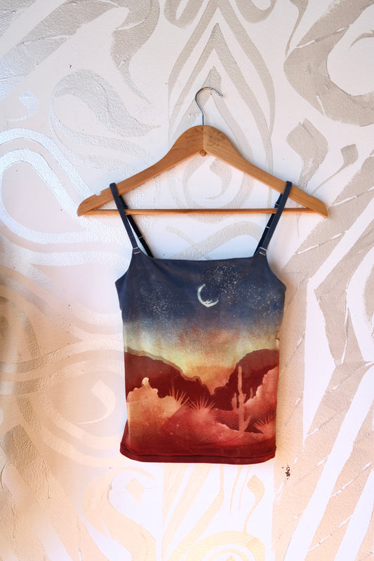 Small- Sedona Desert Sunset- Cami Tank Top - 91% organic cotton and 9% elastane