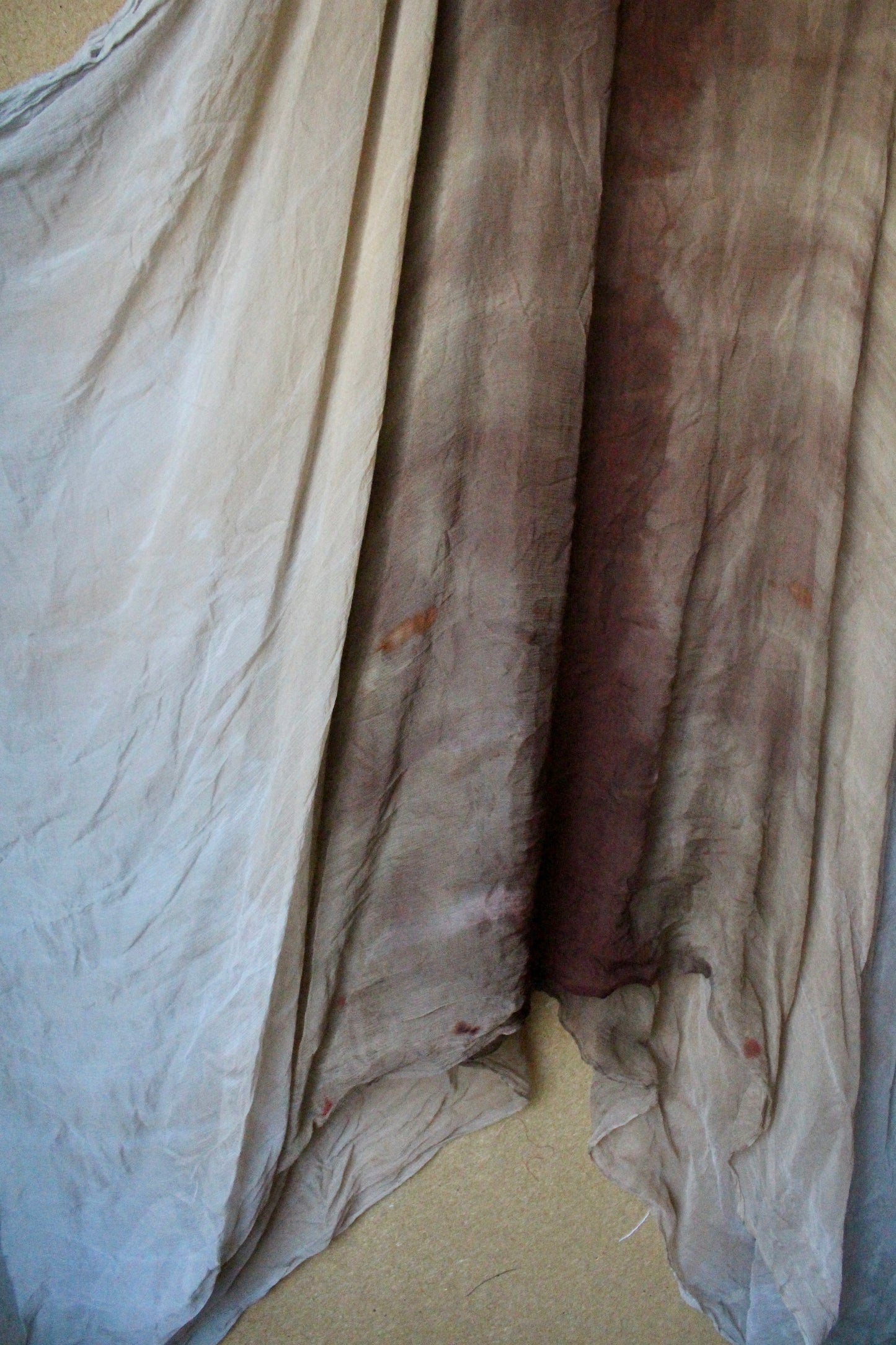 Free size - Aura EXPANSE 100% Dead stock Silk Chiffon Cover up translucent dress - Adjustable straps- Finger straps for wings