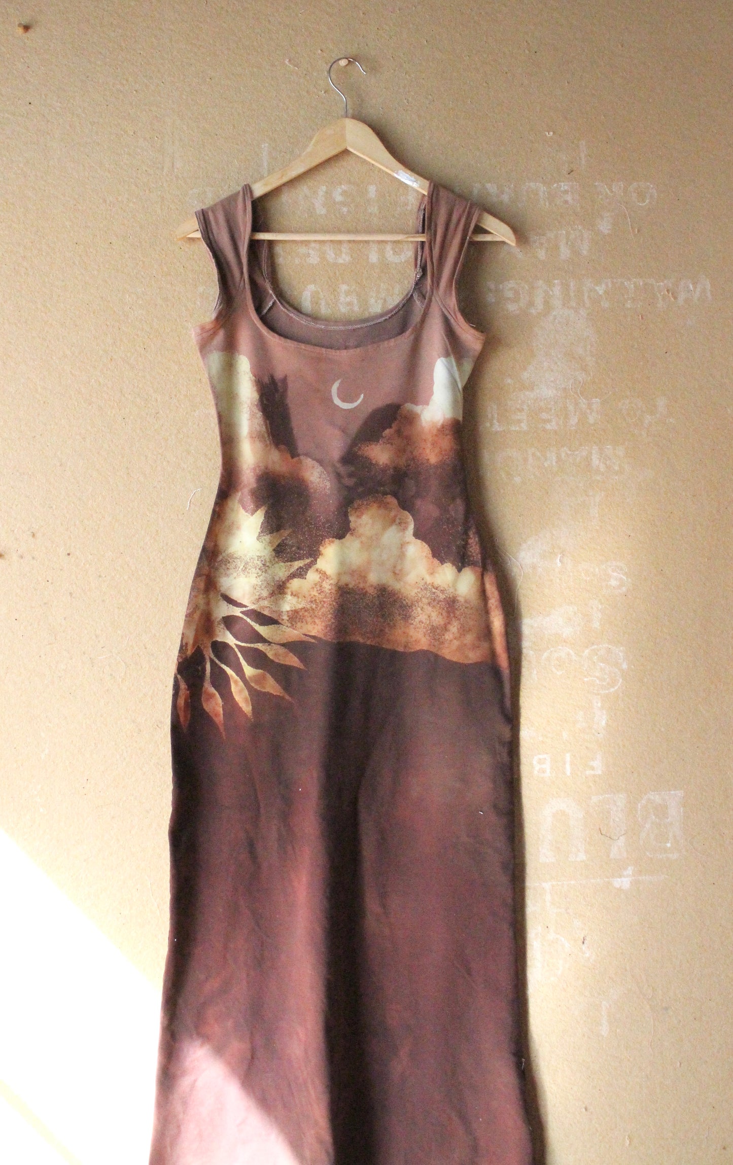 Small - "See you To-MAUVE-o"  Basket Dress  - Mauve/blush pink -Lunadala print - Hand dyed - 96% Cotton 4%SPandex - Heavy weight - stretchy - Sturdy