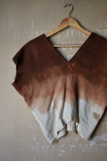 Solar Henka Top 1 - 100% Open weave novelty Cotton - (deadstock fabric) - slightly marked down for back dye mark