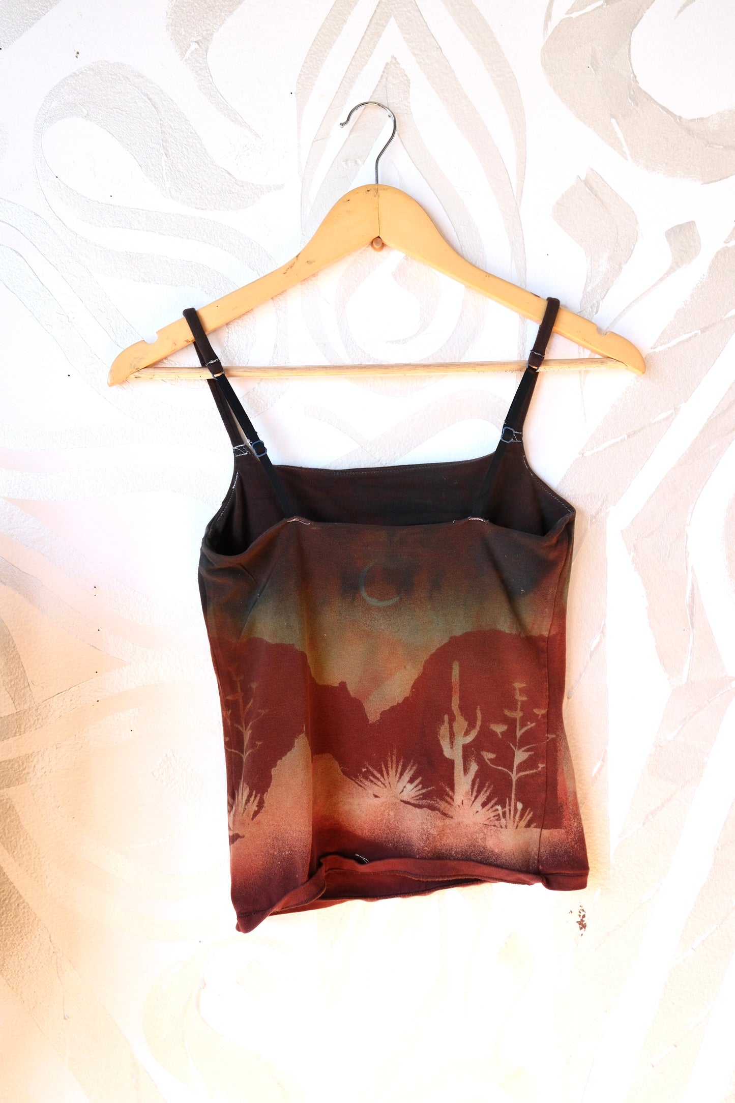 Medium -Eclipse over the Canyons-  Cami Tank Top  - 91% organic cotton and 9% elastane