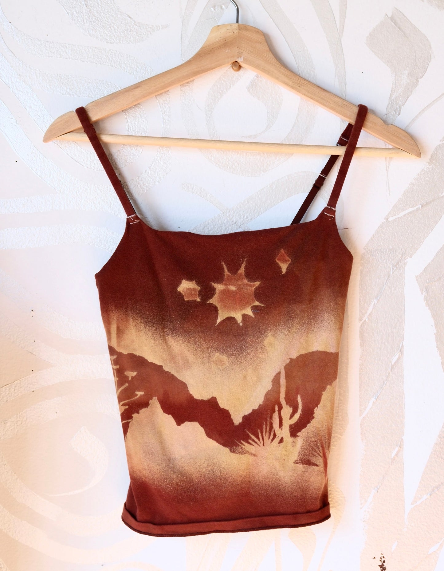Small- Heat Wave in the Canyons -Cami Tank Top - 91% organic cotton and 9% elastane