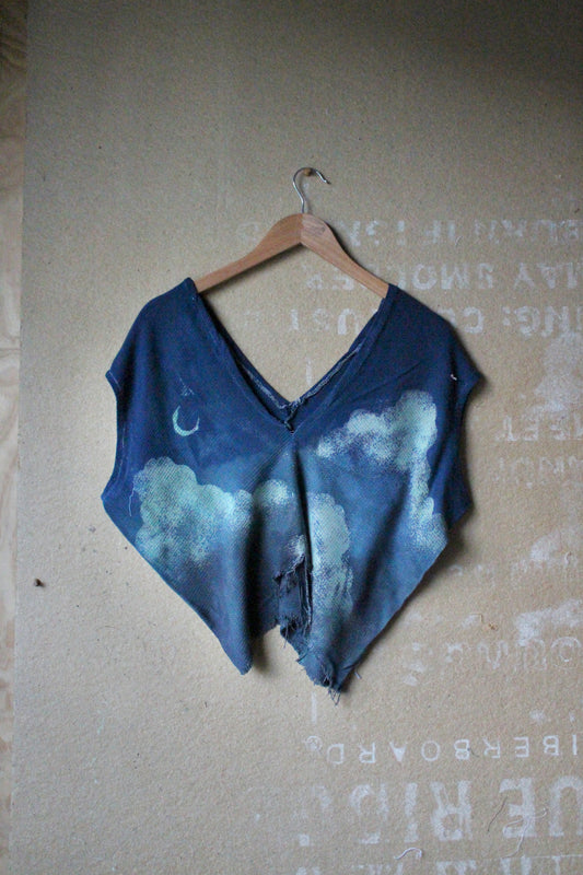 Blue Sky Henka Top - Fits XS/S - Deadstock Fabric - 100%Cotton