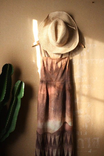 Medium- Terracotta Mountain Dress  - Stretchy Linen/Rayon  - This dress is insanely comfy - a linen fabric that is stretchy and maintains the linen like texture... (Copy)