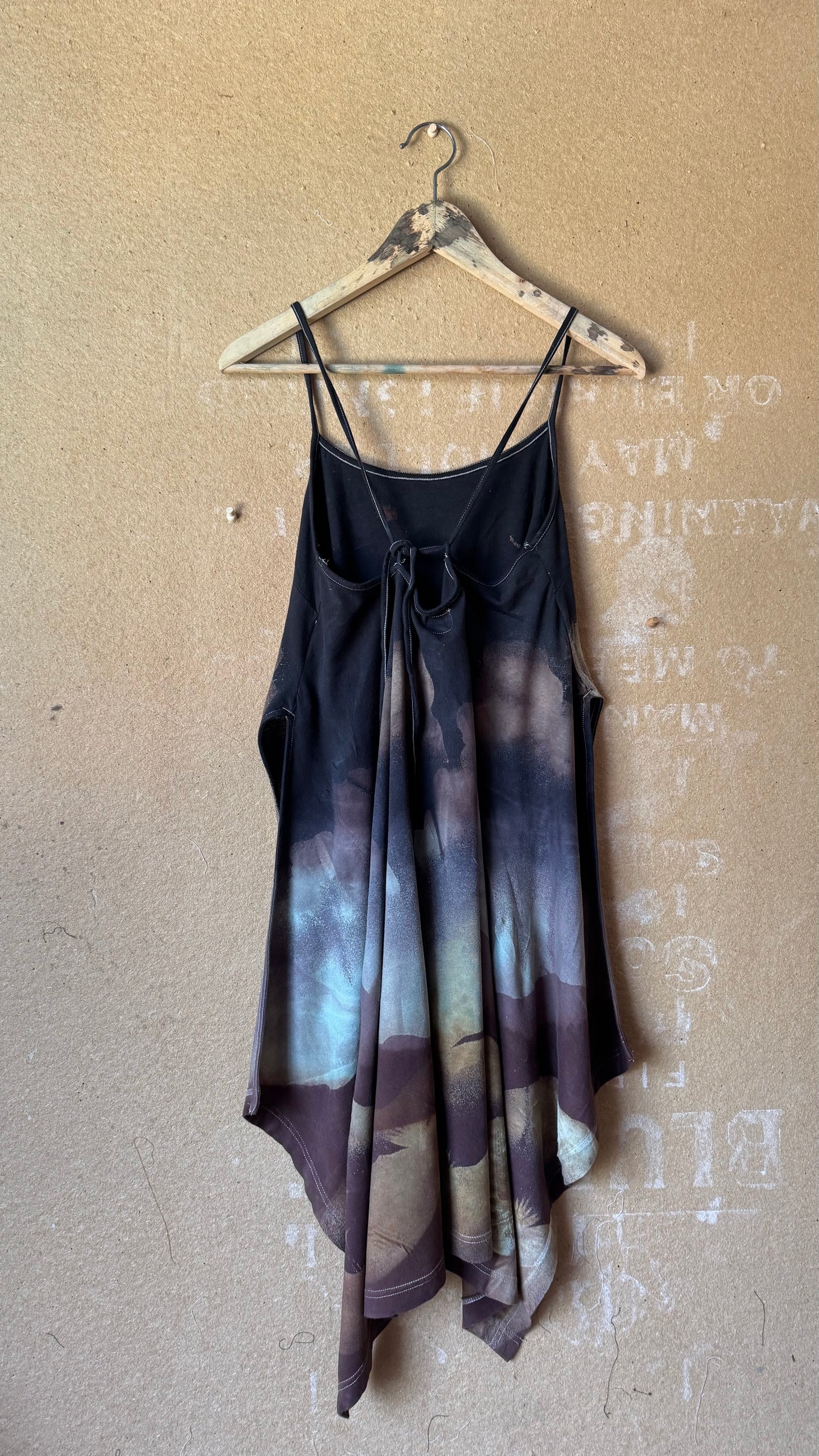 Full of Wonder SET (Fits - small and medium) Top and wide legged Pants - Adjustable Top straps - long tail fountain back - OOAK- One of one design- 100% Organic Cotton(has stretch to it and generous stretch waist pants ) soft