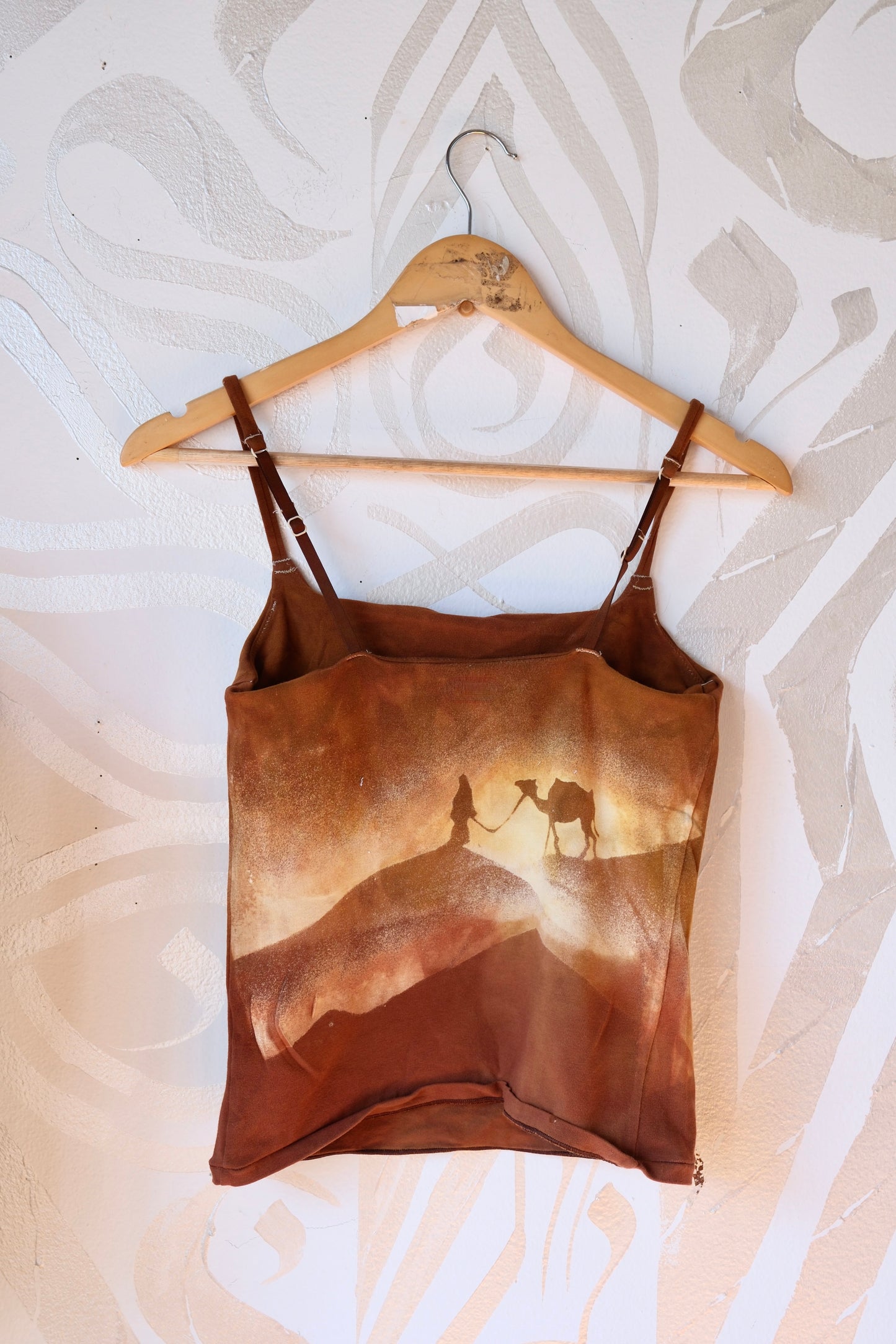 Large- Sahara Desert Journey-Cami Tank Top - 91% organic cotton and 9% elastane