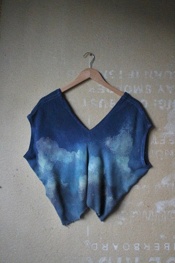 Blue Sky Henka Top - Fits XS/S - Deadstock Fabric - 100%Cotton