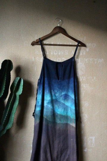 Small/Medium - Midnight Hike - The Zhinh DAI  Tunic tie Dress 100% Cotton