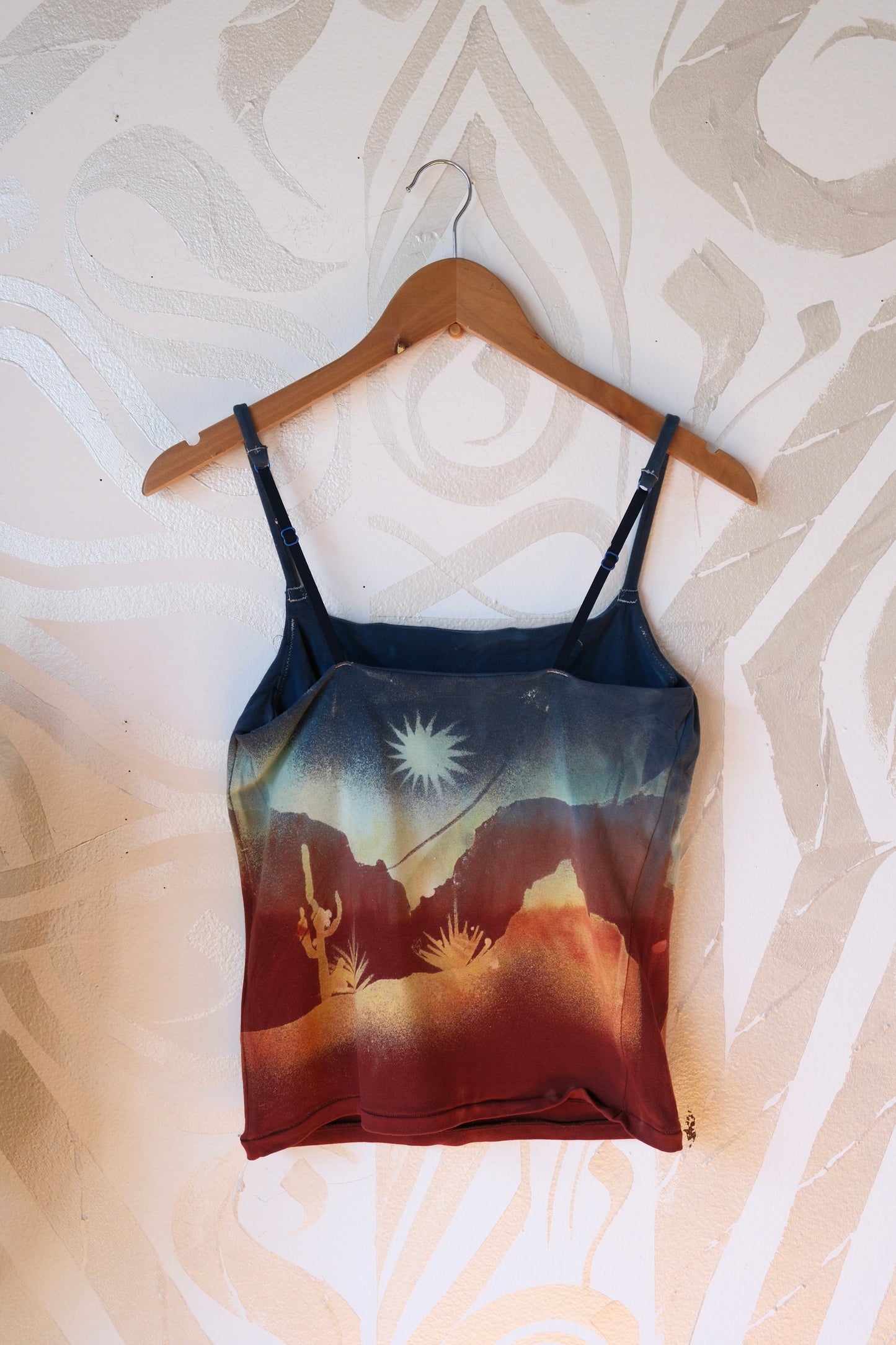 Large- Sedona Desert Hike- Cami Tank Top - 91% organic cotton and 9% elastane